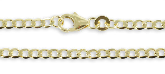 Bijora Flachpanzerkette aus 333 Echtgold (8 Karat), hergestellt in Deutschland aus recyceltem Gold – 1,45 g leicht, elegant poliert, Gesamtansicht auf weißem Hintergrund.