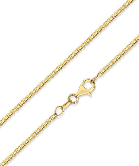 Venezianerkette Bijora 925 Silber vergoldet, diamantiert, 1,6 mm